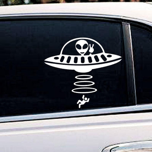 Alien Abduction UFO Reflective Waterproof Vinyl Decals for Jeep Car