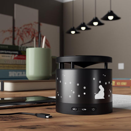 Aluminum Bluetooth Speaker with Integrated Wireless Charging Pad