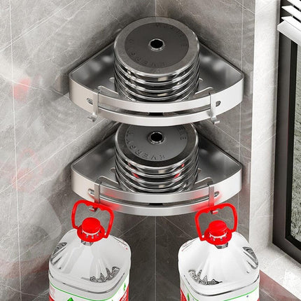 Aluminum Corner Shelf Rack with Versatile Dual Installation Options