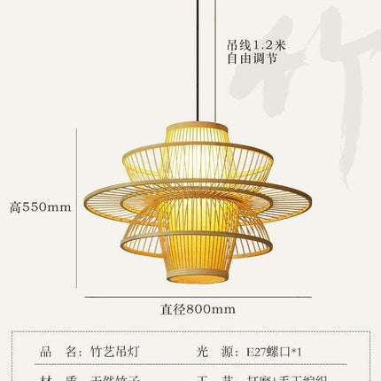 Artisan Bamboo Chandelier: Exquisite Handcrafted Lighting for Home and Garden - Très Elite