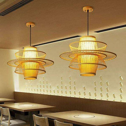Artisan Bamboo Chandelier: Exquisite Handcrafted Lighting for Home and Garden - Très Elite