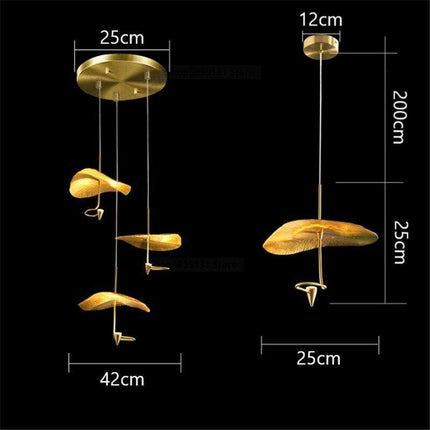 Artisan Crafted Zen Lotus Leaf Pendant Lights: Exquisite Handcrafted Illumination for Elegant Environments - Très Elite
