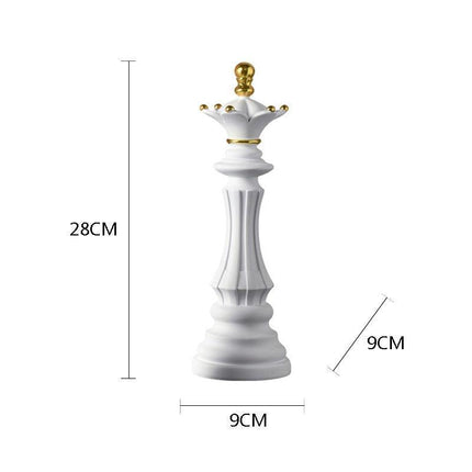 Artisan Golden Chess Sculpture: A Handcrafted Masterpiece in Resin