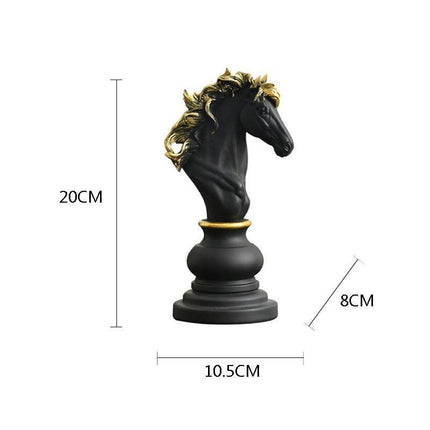 Artisan Golden Chess Sculpture: A Handcrafted Masterpiece in Resin