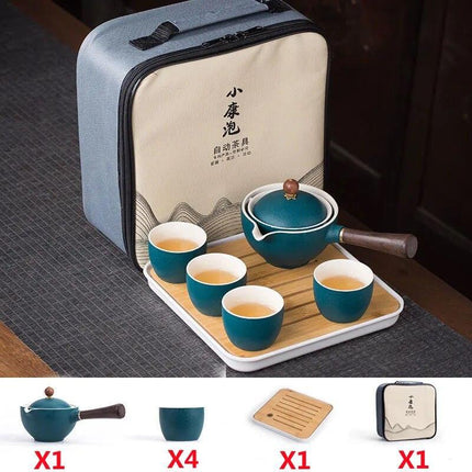 Artisan Stone Mill Tea Set: Elevate Your Chinese Tea Experience - Très Elite