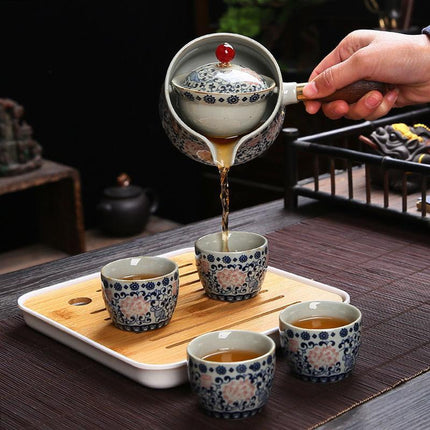 Artisan Stone Mill Tea Set: Elevate Your Chinese Tea Experience - Très Elite