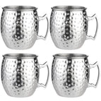 4PCS Hammered Silver