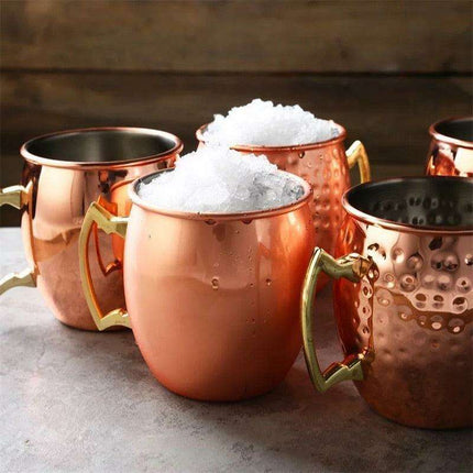 Artisanal Copper Moscow Mule Mugs - Ergonomically Designed for Ultimate Enjoyment