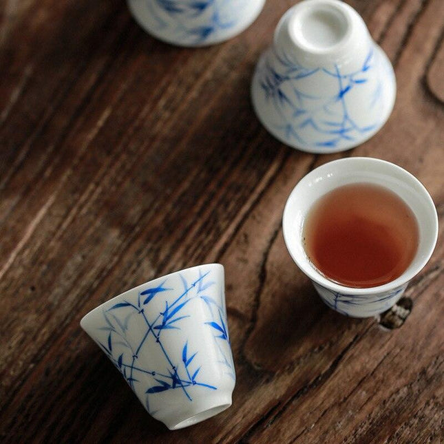 Artisanal Hand-Painted Porcelain Tea Cups for a Luxurious Tea Experience