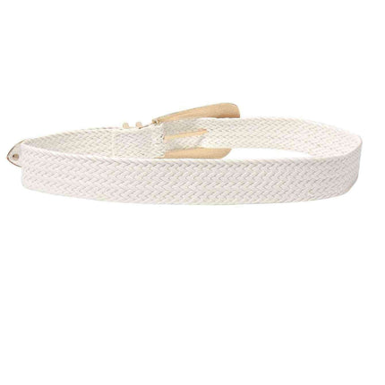 Asymmetrical Clasp Woven Waist Belt for Effortless Chic Style- Très Elite- Très Elite