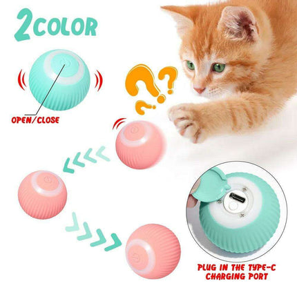 Automated Rolling Ball Cat Toy for Engaging Indoor Fun and Exercise - Très Elite