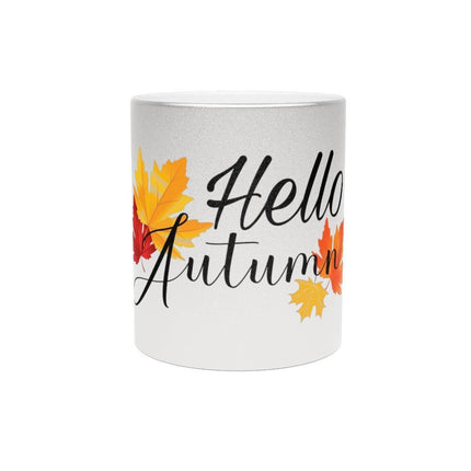 Autumn Elegance Metallic Coffee Mug (Silver / Gold)