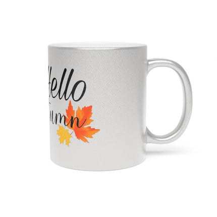 Autumn Elegance Metallic Coffee Mug (Silver / Gold)