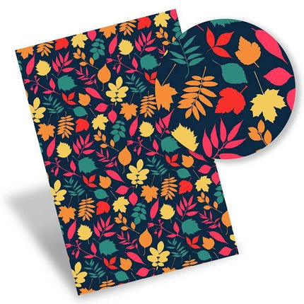 Autumn-Themed Eco-Conscious Faux Leather Crafting Kit for Creative Artisans - Très Elite