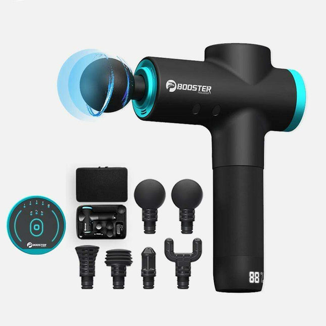 BOOSTER M2-12V LCD Massage Gun Package with Global Shipping and One-Year Warranty