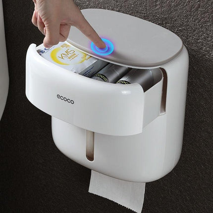 Bathroom Organizer with Phone Holder and Quick-Change Toilet Paper Feature - Très Elite