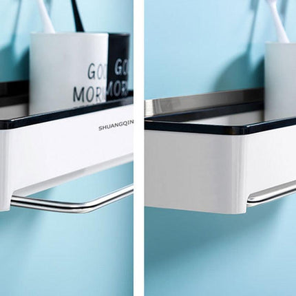 Bathroom Wall Organizer with Towel Rack and Hanging Bar