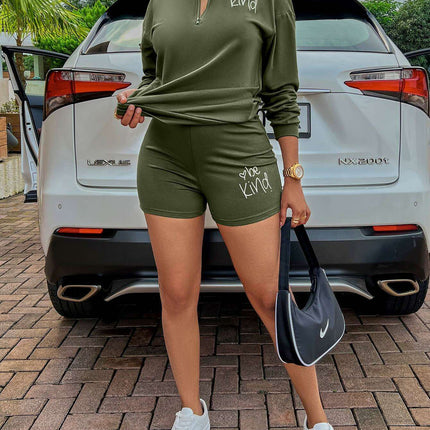 Be Kind Comfort Duo: Graphic Sweatshirt & Shorts Set