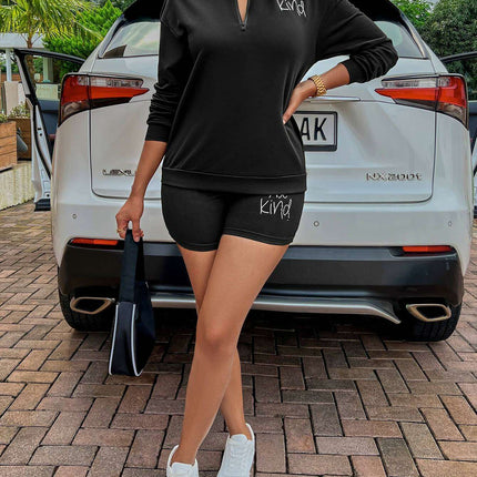 Be Kind Comfort Duo: Graphic Sweatshirt & Shorts Set