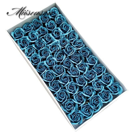 Blossoming Rose Soap Flower Collection - 50 Piece Set for Elegant Decor and Special Occasions - Très Elite