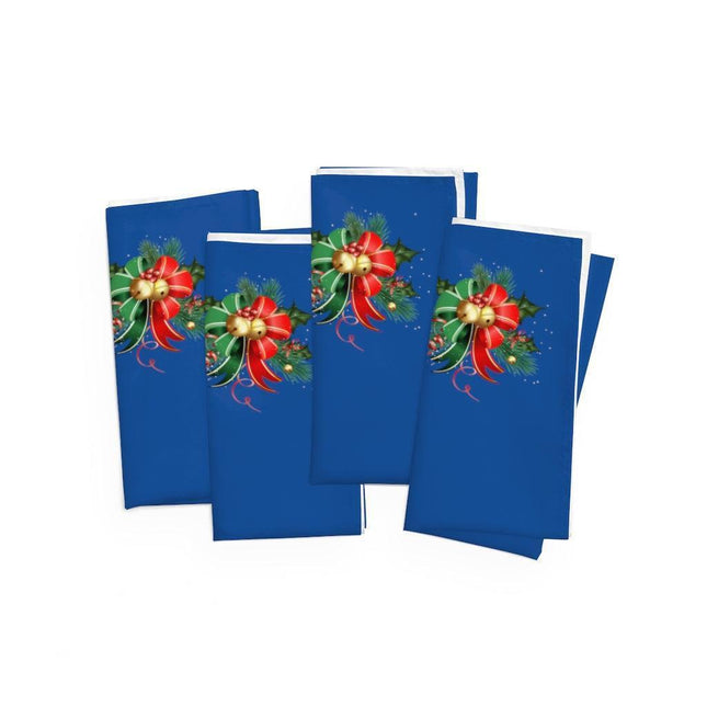 Blue Winter Wonderland Cocktail Napkin Set - Set of 4 for Elegant Table Settings