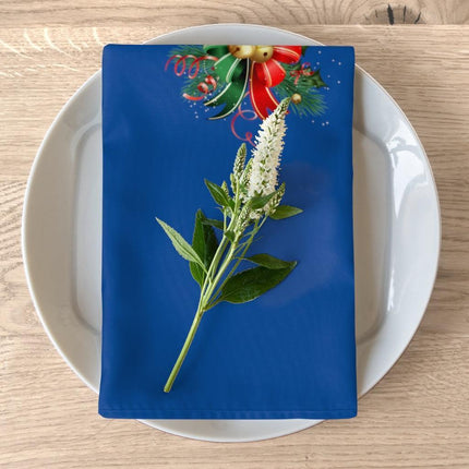 Blue Winter Wonderland Cocktail Napkin Set - Set of 4 for Elegant Table Settings