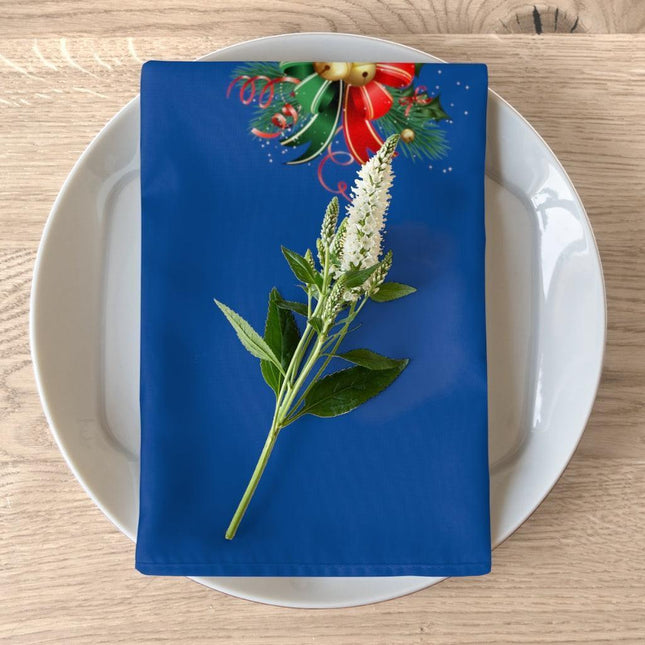 Blue Winter Wonderland Cocktail Napkin Set - Set of 4 for Elegant Table Settings