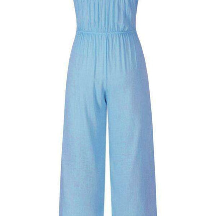 Bohemian Backless Jumpsuit & Straight Trouser Set: Summer Must-Have