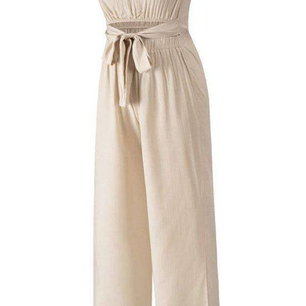 Bohemian Backless Jumpsuit & Straight Trouser Set: Summer Must-Have