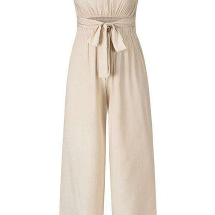Bohemian Backless Jumpsuit & Straight Trouser Set: Summer Must-Have