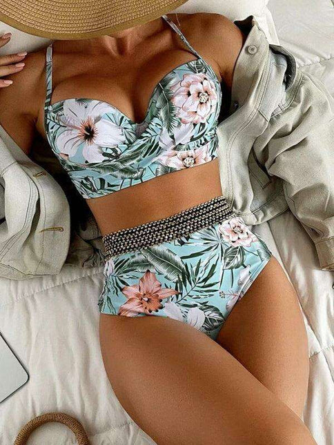 Bohemian Bliss Women's Floral Swimwear Set