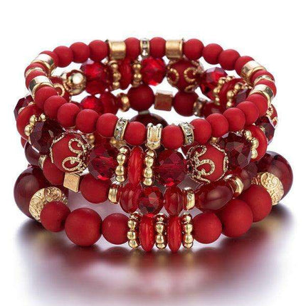Bohemian Chic Crystal Beaded Bracelet - Elevate Your Style with Artistic Flair - Très Elite