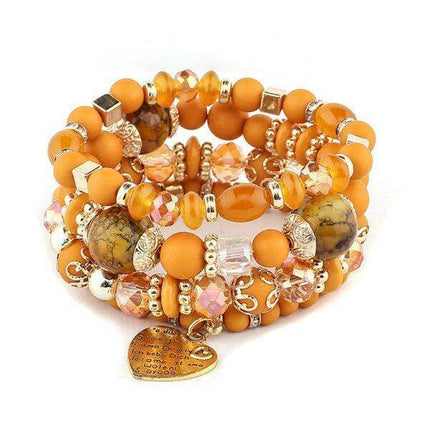 Bohemian Chic Crystal Beaded Bracelet - Elevate Your Style with Artistic Flair - Très Elite