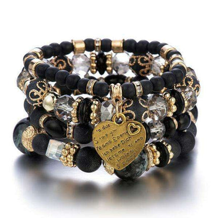 Bohemian Chic Crystal Beaded Bracelet - Elevate Your Style with Artistic Flair - Très Elite