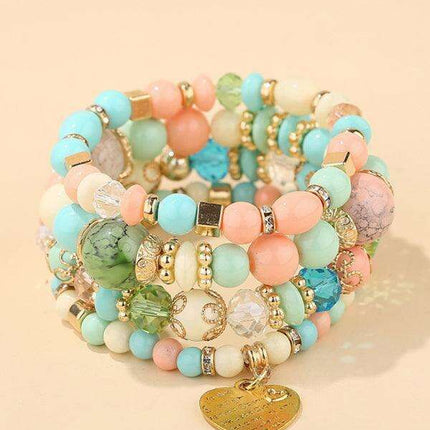 Bohemian Chic Crystal Beaded Bracelet - Elevate Your Style with Artistic Flair - Très Elite