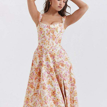 Bohemian Chic Floral Drape Dress: Effortless Style for Every Occasion - Très Elite