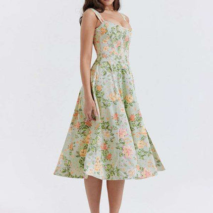 Bohemian Chic Floral Drape Dress: Effortless Style for Every Occasion - Très Elite
