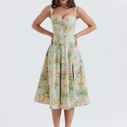 Bohemian Chic Floral Drape Dress: Effortless Style for Every Occasion - Très Elite