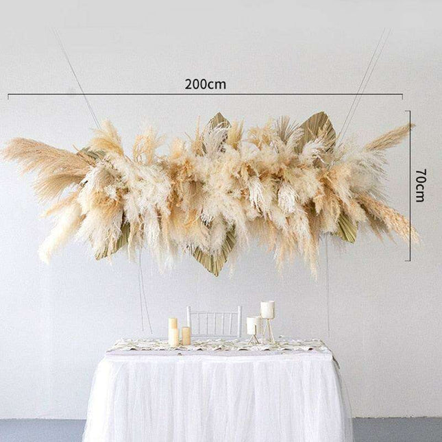 Bohemian Dried Pampas Grass Arrangement for Chic Home Styling