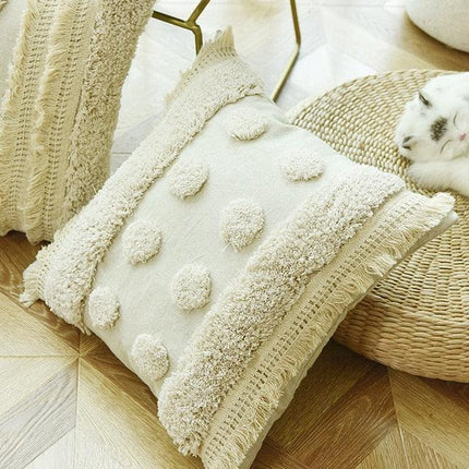 Bohemian Elegance Handwoven Cotton Pillow Cover Set - 2 Pieces - Très Elite