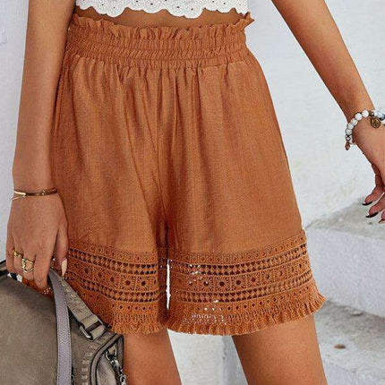 Bohemian Elegance Lace Patchwork Summer Shorts - Must-Have Women's Attire