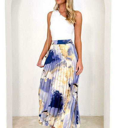 Bohemian Elegance Pleated A-Line Skirt - Très Elite