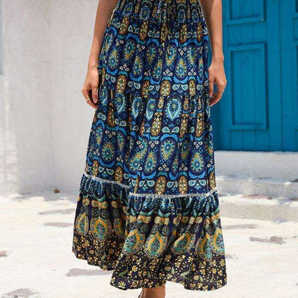 Bohemian Style Hollow Patchwork Maxi Skirt - Women's Fashion - Très Elite