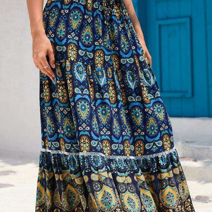 Bohemian Style Hollow Patchwork Maxi Skirt - Women's Fashion