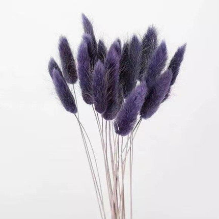 Boho Chic Dried Bunny Tail Floral Arrangement - Elegant Rustic Home Accent - Très Elite