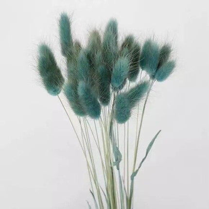 Boho Chic Dried Bunny Tail Floral Arrangement - Elegant Rustic Home Accent - Très Elite