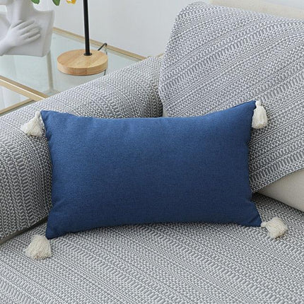 Boho-Chic Embroidered Pillow Covers with Trendy Tassel Details - Très Elite