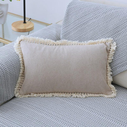 Boho-Chic Embroidered Pillow Covers with Trendy Tassel Details - Très Elite