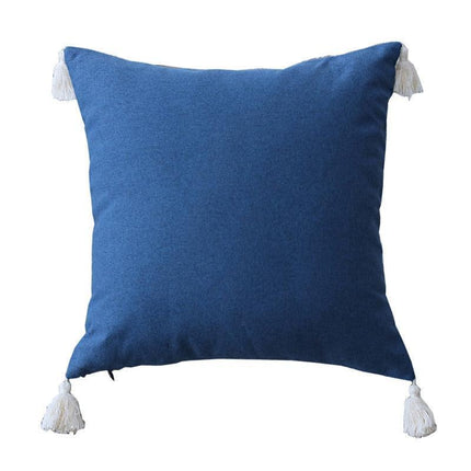 Boho-Chic Embroidered Pillow Covers with Trendy Tassel Details - Très Elite