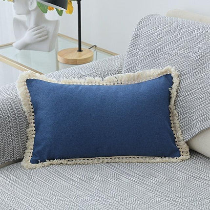 Boho-Chic Embroidered Pillow Covers with Trendy Tassel Details - Très Elite